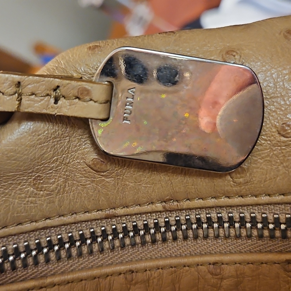 Furla Ostrich Shoulder Bag - Picture 6 of 13